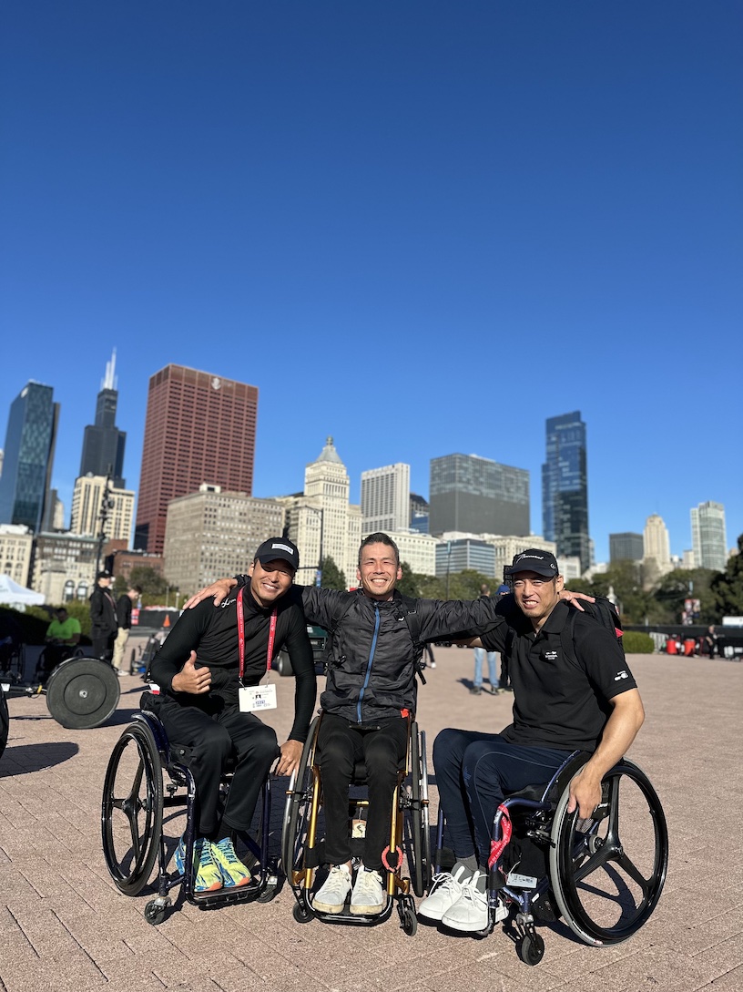 ※(左から）渡辺、吉田、西田 | Bank of America Chicago Marathon 2025 | 吉田竜太オフィシャルブログ | SUS所属のアスリート応援サイト